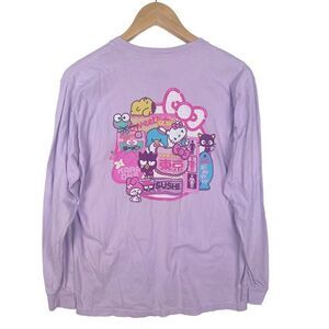 Sanrio x Girl Skateboard Kawaii Long Sleeve Tee Graphic T Shirt Purple Pink sz M